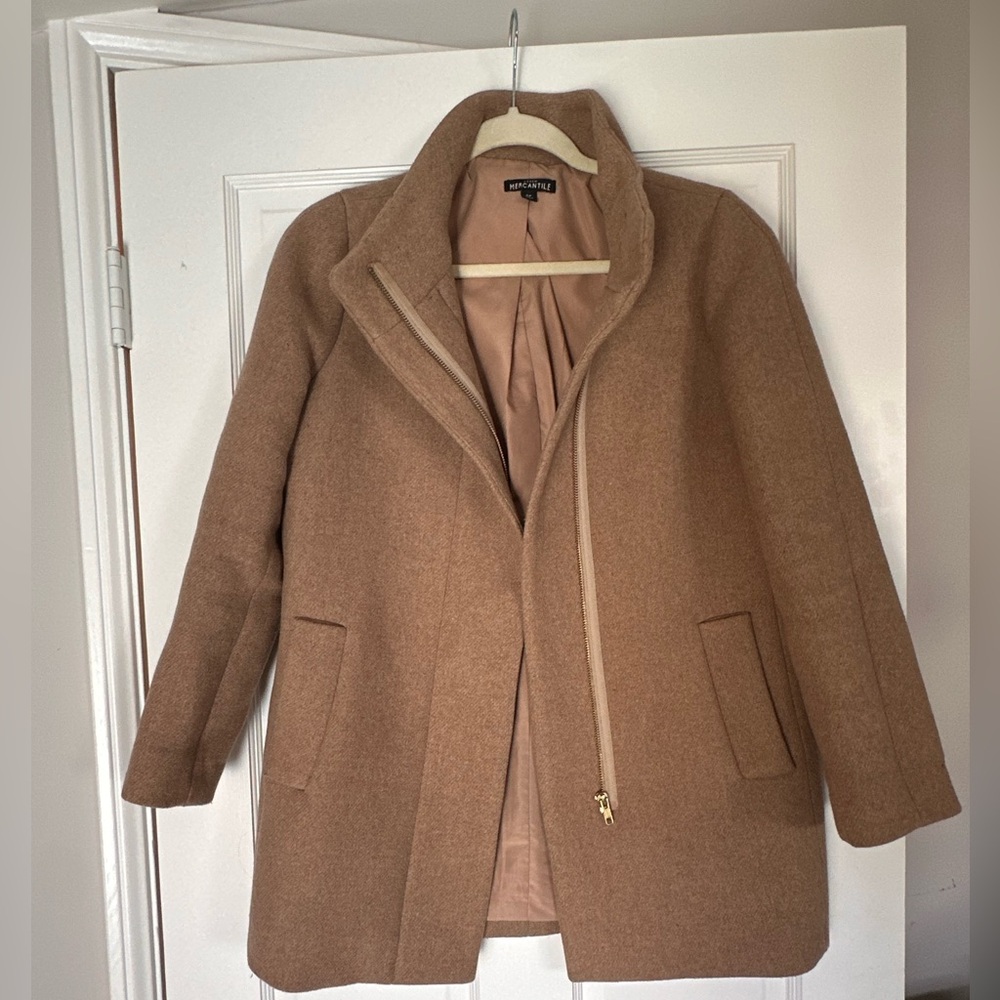 JCREW camel city coat 4p